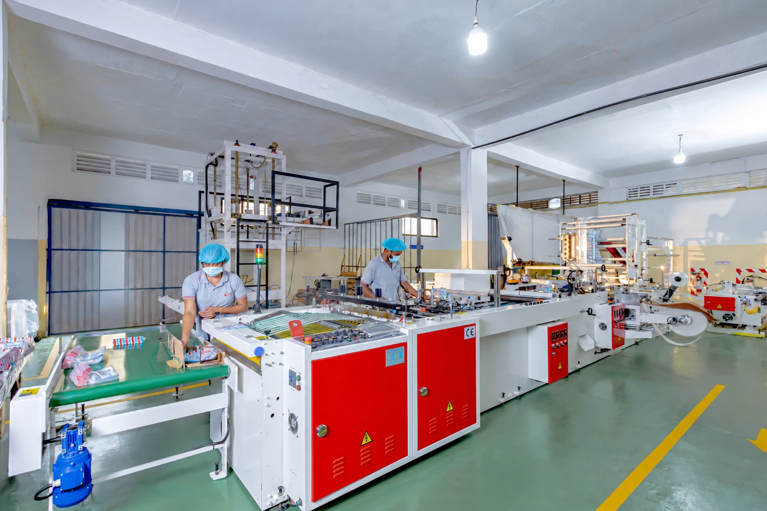 Bag conversion and packing team at NPS Packaging